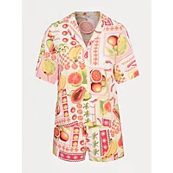 White Fruit Short Pyjamas | Lingerie | George at ASDA