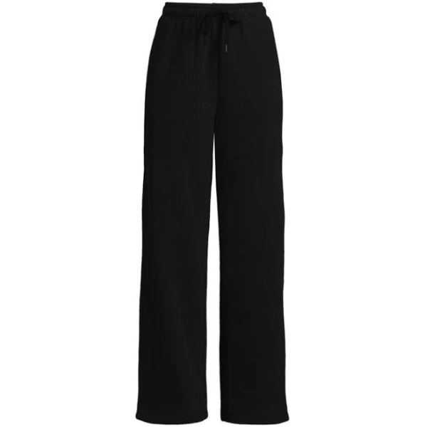 Lands' End Women's Tall Serious Sweats High Rise Relaxed Straight Leg Pants