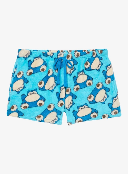 Pokémon Snorlax Allover Print Plush Sleep Shorts — BoxLunch Exclusive