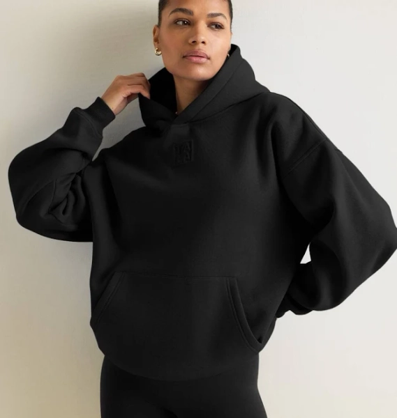 tala Oversized Embossed Logo Hoodie