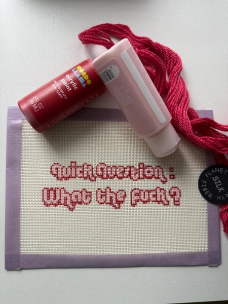 Funny Sarcastic Phrase Needlepoint Canvas