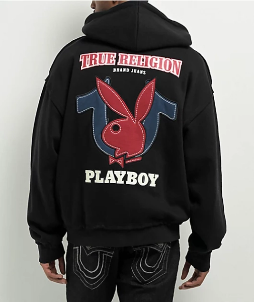 True Religion x Playboy Black Zip Hoodie