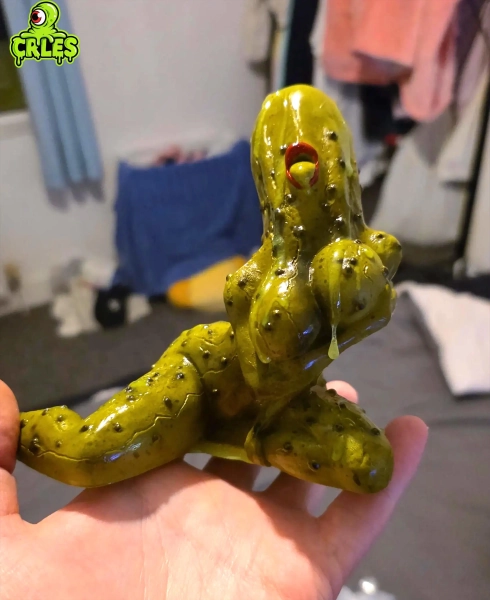 Funny Pickle Creature Statue | Handmade Resin Pickle Art | Weird Collectible Desk Decor | Unique Gift for Pickle Lovers
