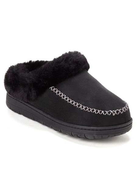 Dearfoams Cozy Comfort Women's Moc Toe Clog Slippers - Walmart.com