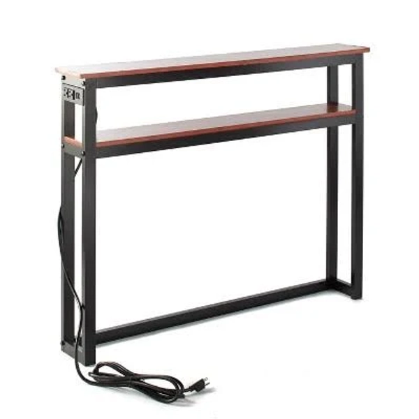 Lakeside Behind-the-Sofa Long and Narrow Console Table with USB Port and Outlet