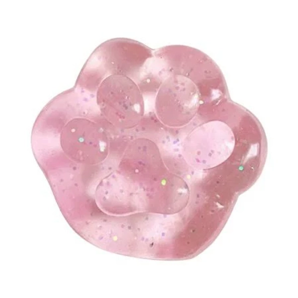 Squishy Cat Paw Stress Reliever, Slow Rising Liquid Filled Sensory Squeeze Ball, Cute Decompression Pal for Relaxation, Pink, Size: One size