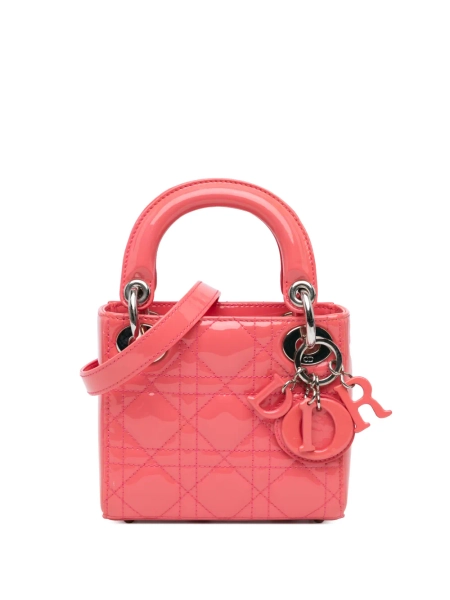 Christian Dior Pre-Owned 2016 Micro Patent Cannage Lady Dior satchel | One Size