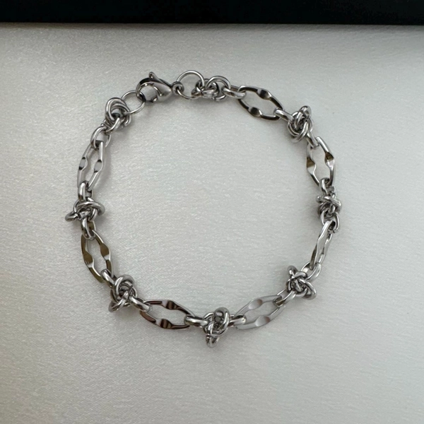 Knot Link Chain Bracelet for Men Women,Streetwear Punk Hip Hop Unisex Style