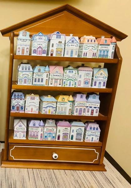 Rare Vintage Lenox Spice Village Jars  1989 Cottage Collection  Full Set or Individual