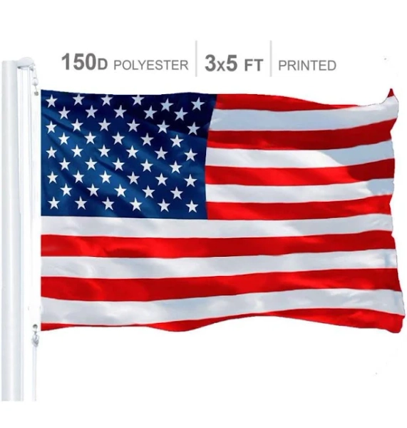American Flag 150D Printed Polyester 3x5 ft