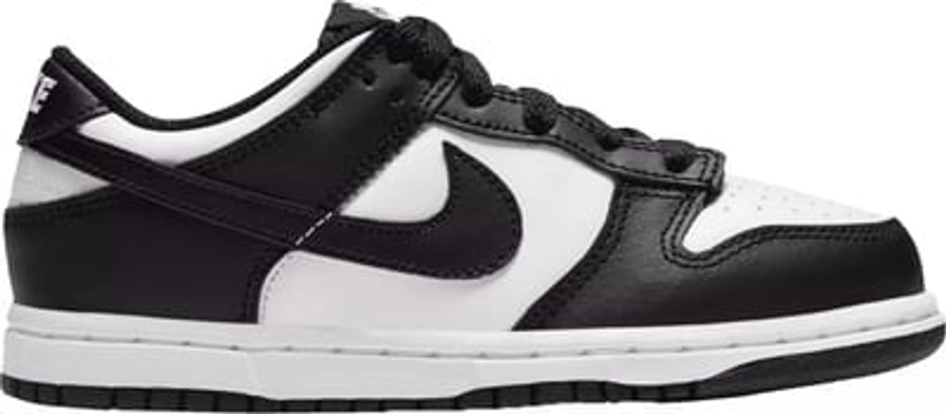 Nike Kids' Preschool Dunk Low Shoes, Size 12, White/Black/White