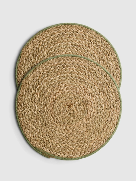 2pk Round Rattan Placemats