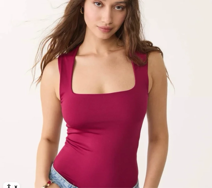 Body poliamida escote cuadrado