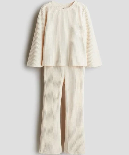 H&M Girls 2-Piece Rib-Knit Set