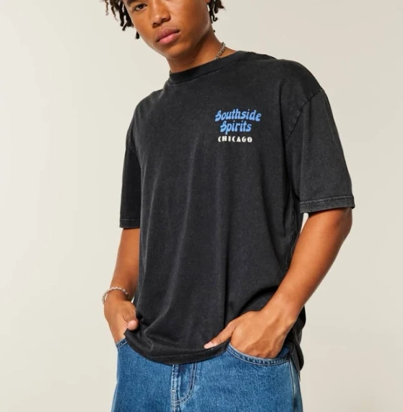 Men's Baggy Cotton Graphic Tee