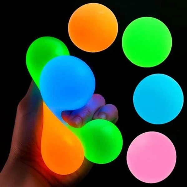 12pcs LumiBalls - LumiBall Sticky Balls for Ceiling & Wall, Glow in The Dark Sticky Stress Balls