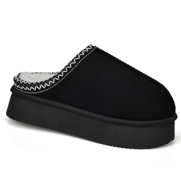 BERANMEY Thick-Soled Fuzzy Slippers for Women & Men - Cozy Platform House Shoes with Anti-Slip Sole, Warm Plush Lined Indoor Outdoor Short Ankle Slippers