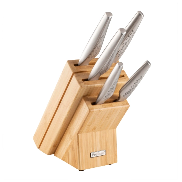 Gourmet Kiru Knife Set  5 Piece and Bamboo Block