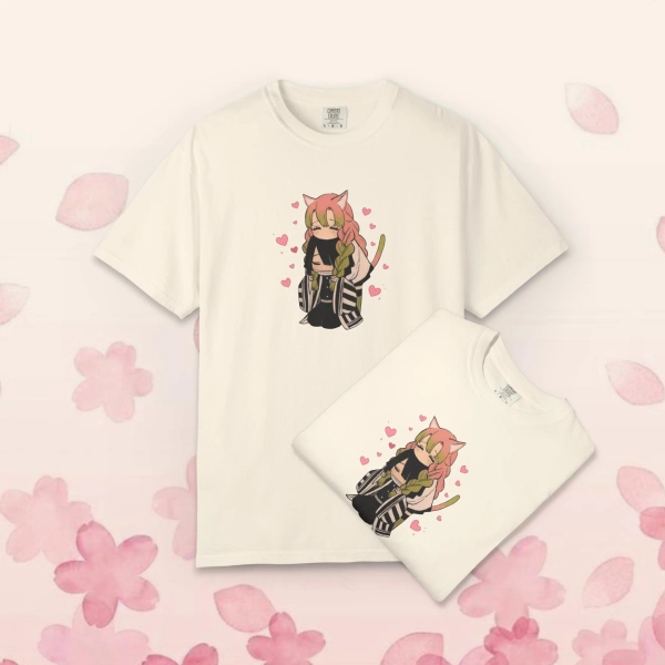 Demon slayer Anime Characters Tee, Obanai and Mitsuri Anime T-shirt Comfort Colors, Kimetsu No Yaiba, KNY Gifts For Anime Lovers