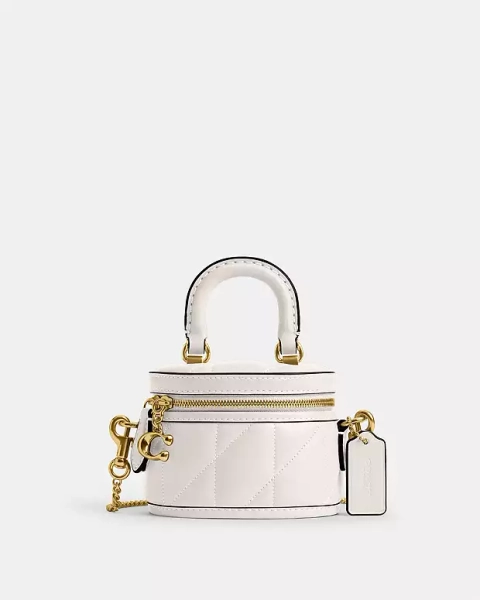 Coach Brass/Chalk Trail Crossbody Bag 12 With Pillow Quilting