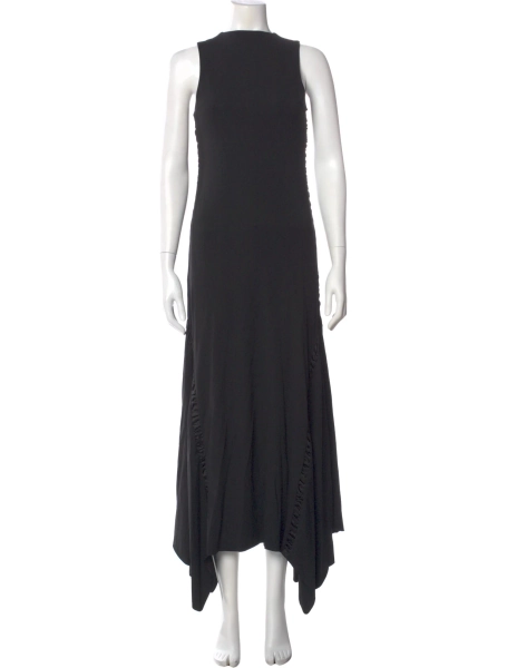 Mock Neck Long Dress
