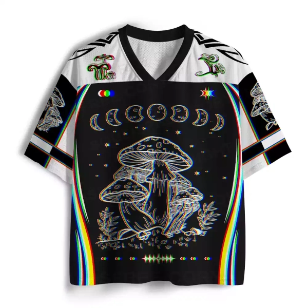 Soulisfree Mushroom and Moon Mesh Jersey