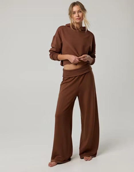 OFFLINE By Aerie OTT Fleece Super Wide Leg Foldover Pant
