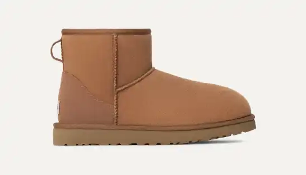 UGG® Men's Classic Mini Sheepskin Classic Boots in Brown/, Size 14