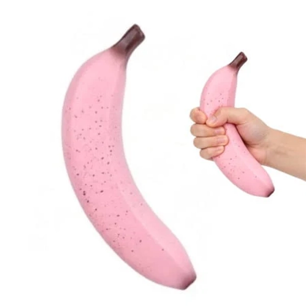 Jumbo Pink Banana Slow Rising Squishies