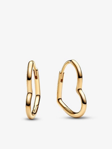 Asymmetrical Heart Hoop Earrings