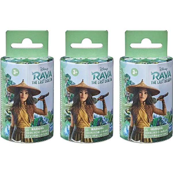Disney Raya and the Last Dragon Surprise 3-Pack Figures | Mystery Blind Box Collectible Set