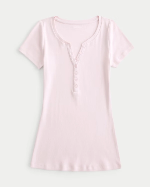 Short-Sleeve Y2K Henley