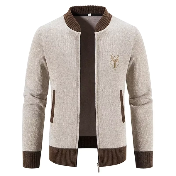 Mens Cardigan Sweater 2025 Autumn Winter Thick Warm Zipper Slim Fit Knitted Jacket Male Fleece Sweater Coat Jacket Men Clothing - AliExpress 200000343