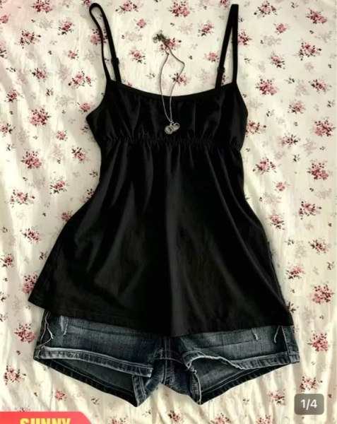 IslaSuriya Summer Casual Retro Y2K Striped Women's Camisole Tank Top - Size XXS