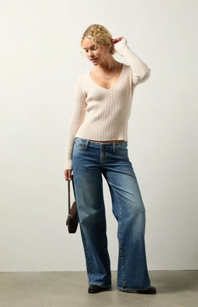 Maple Cable Knit V-Neck Sweater