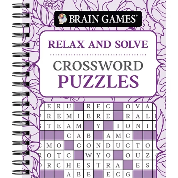 Brain Games - Relax and Solve: Crossword Puzzles (Pattern Cover) - by  Publications International Ltd & Brain Games (Spiral Bound)