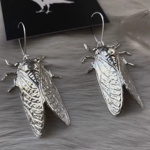 New Design! Psychedelic Lucky Insect Cicada Earrings, Unique Earrings, Super Cute Mini Animal Jewelry - AliExpress 