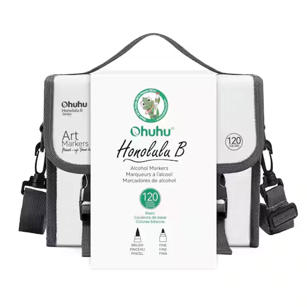 Ohuhu® Honolulu Series B 120 Colour Basic Alcohol Markers