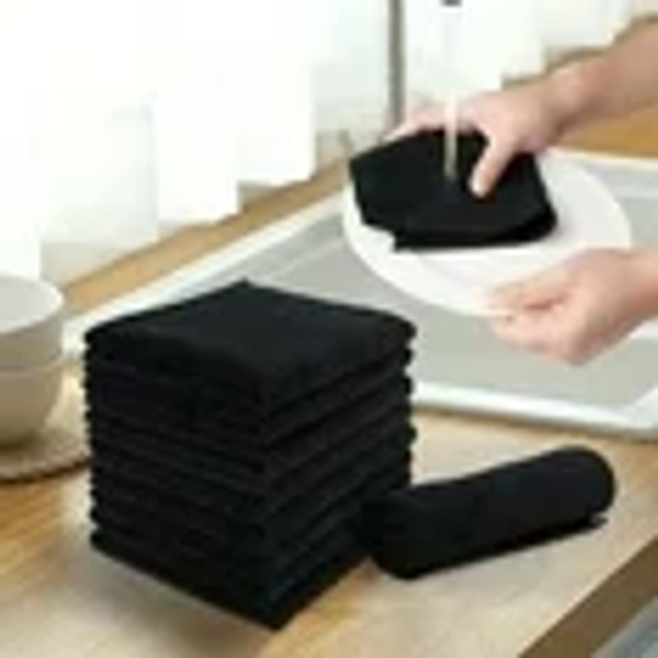 Microfiber Cleaning Cloth 10 Pack | 30x30 cm Reusable Kitchen Rag | Highly Absorbent, Scratch-Free Dish Towel for Home, Car, Multi-Purpose Washable Polyester Scouring Pad | Soft, Durable