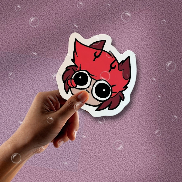 The Alastor Hotel Chibi Sticker Is Suitable for Application on Vehicles, Laptops, Windows, Doors, Fridges, And Water Bottles, Made from Long-Lasting Vinyl