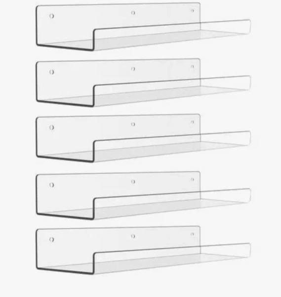 Clear acrylic shelf 