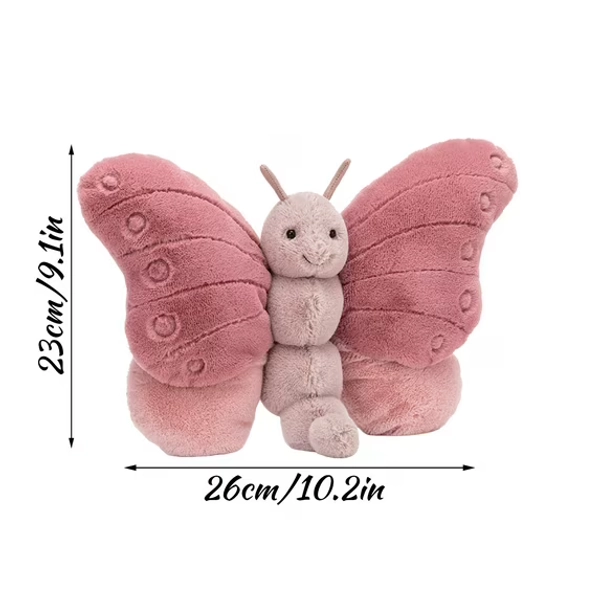 Beatrice Butterfly Plush Doll Super Soft Stuffed Toy 10.2" Spring Plush Lovely Collectible Toy