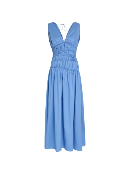 Faithfull the Brand Saja gathered V-neck maxi dress | XS