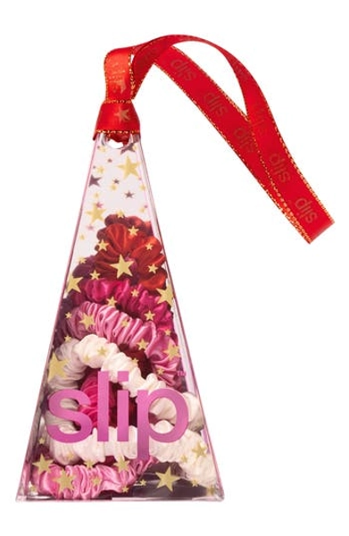 slip 4-Pack Pure Silk Skinny Scrunchies Ornament in Aggie at Nordstrom Rack