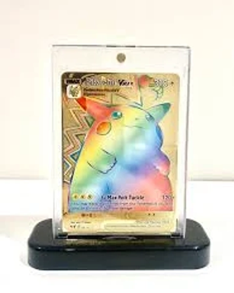 Pikachu Vmax Rainbow Gold Metal Custom Pokémon Card