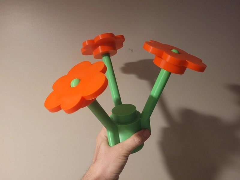 Giant lego flowers Artificial Plant Building Set with Flowers, Home Décor
