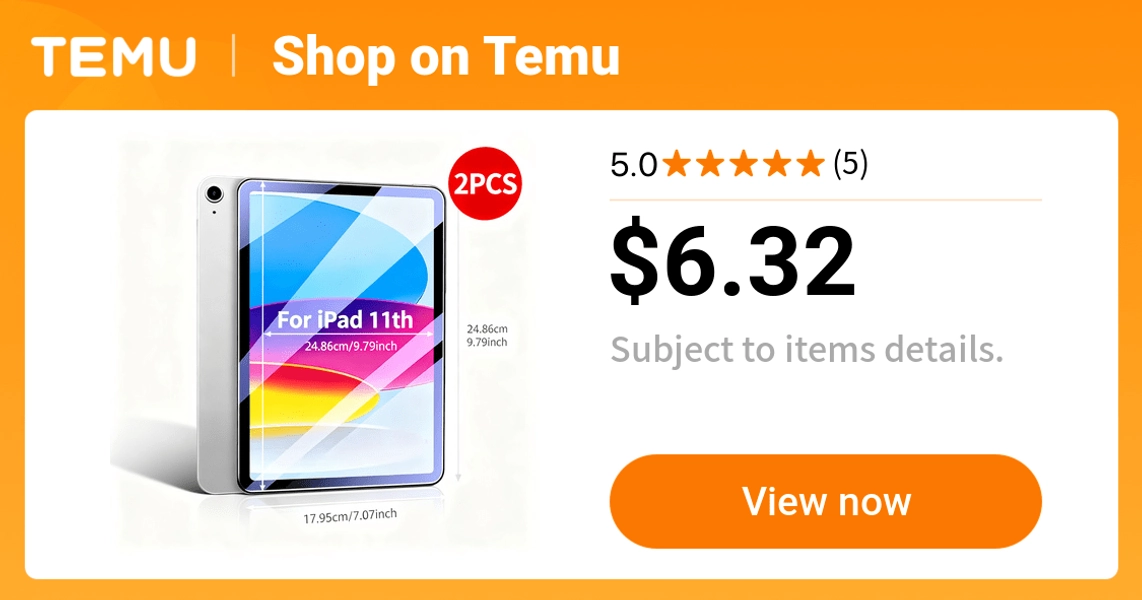 2 pack screen protector ipad 10 9 2022 ipad 11 2025 9h - Temu