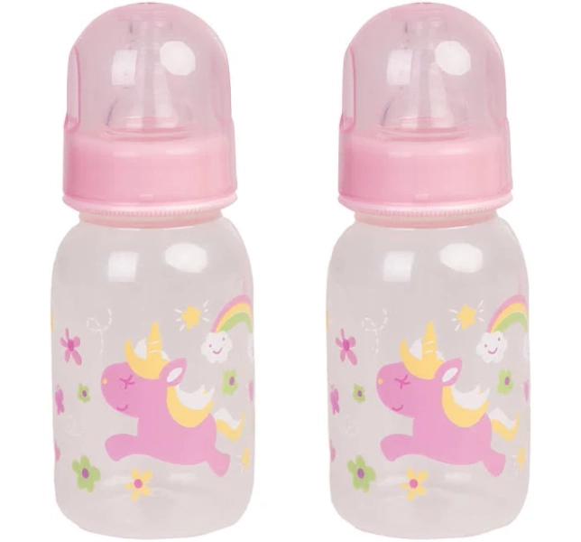 2x Realistic Baby Bottle Fake Milk Bottle For Reborn Baby Dollstoy