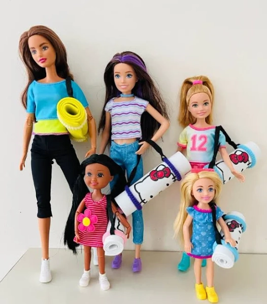 two size YOGA MAT for 1/6 scale and 1/12 scale 12" and 6" Fashion dolls
