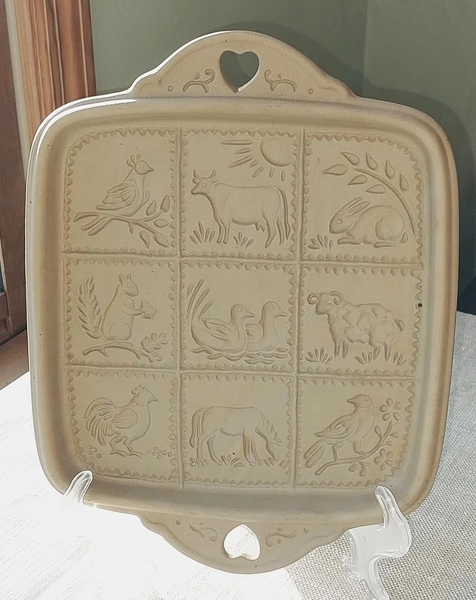 Vintage Brown Bag Cookie Art Shortbread Pan Large Molds, Hearts, Floral, Fruits